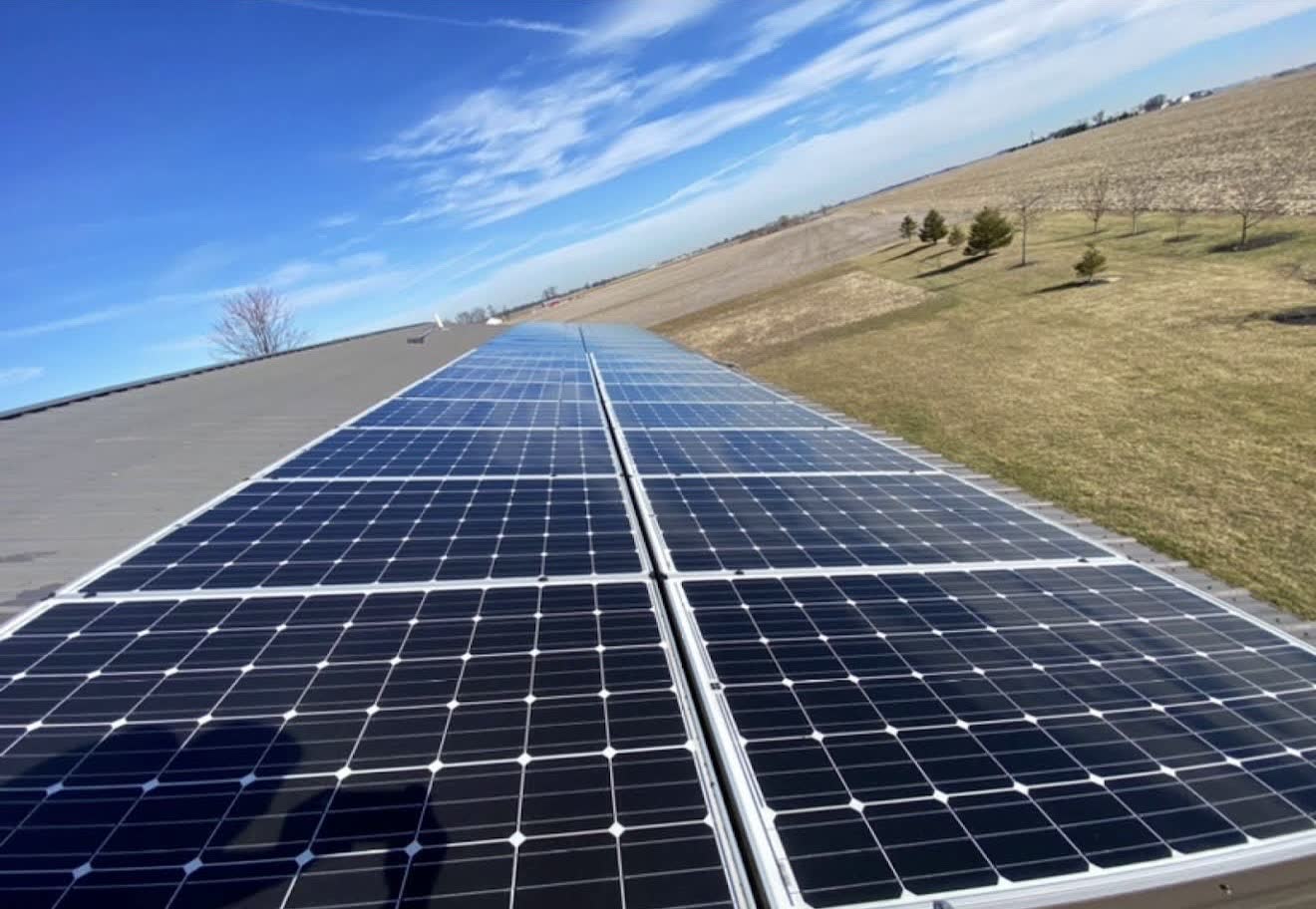 Clean residential solar panels after spot-free cleaning
