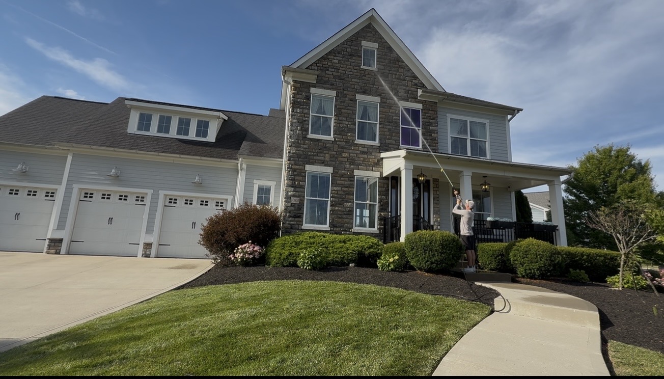 Streak-free residential window cleaning in Plain City, OH