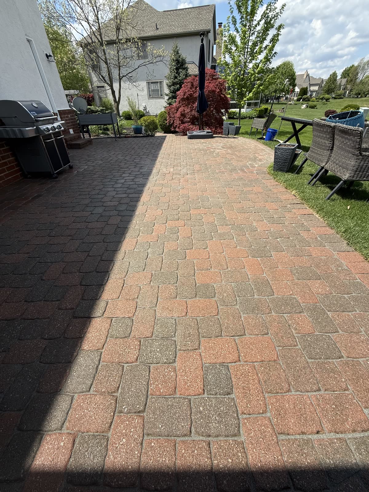 Residential home exterior after pressure washing in Central Ohio