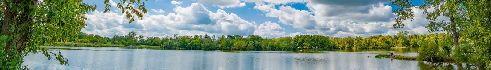 A park lake in London, Ohio